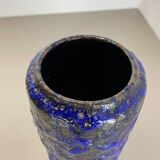Rare Super Color Crusty Fat Lava Multi-Color Vase Scheurich, Germany WGP, 1970s