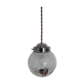 Suspension globe verre Mazzega Murano, années 70