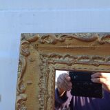 Mirror Wood and gilded Stuk