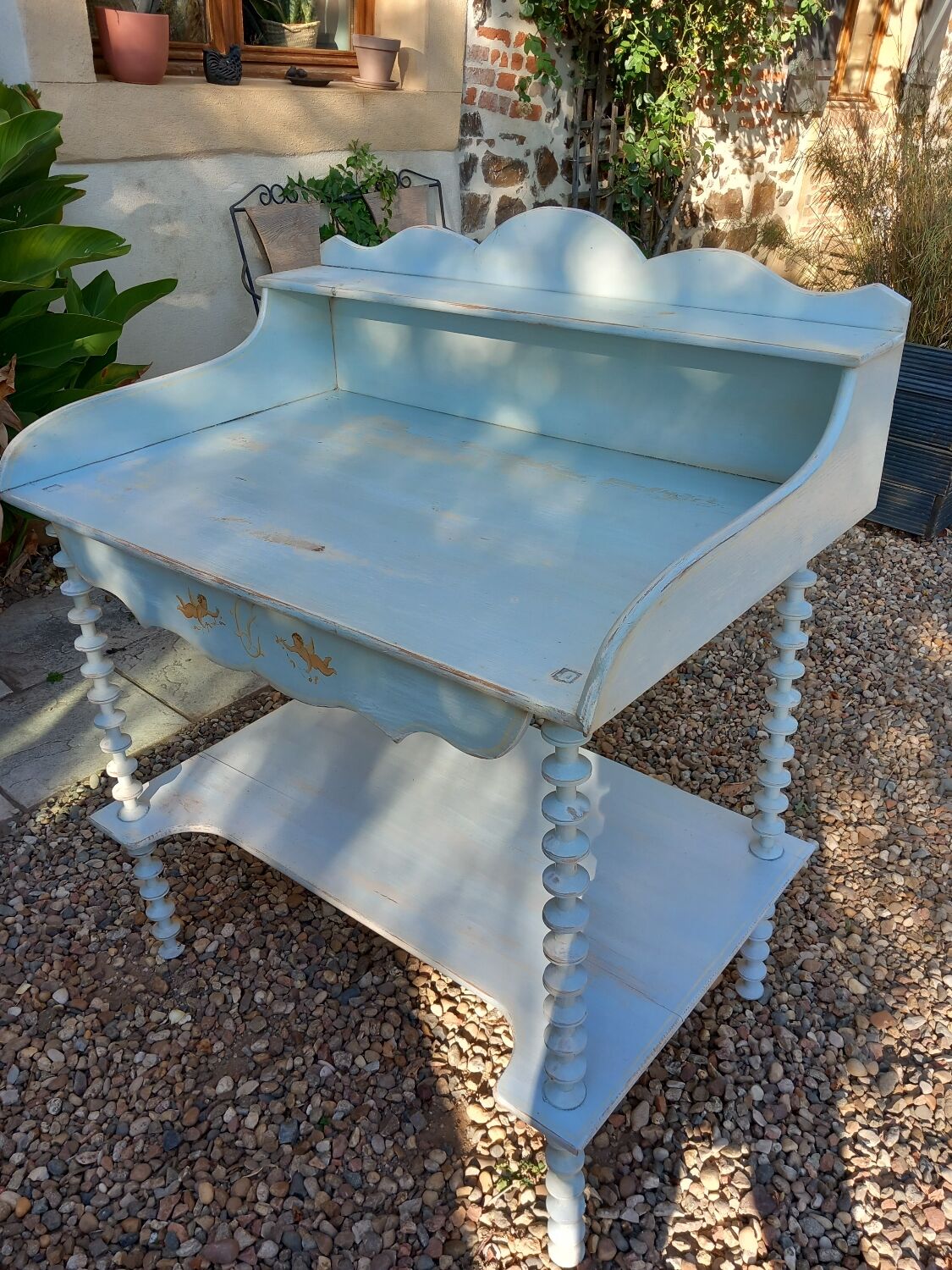 Table de toilette bois