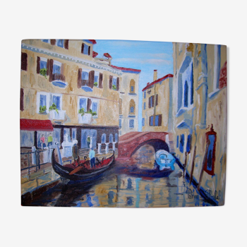 Huile sur toile de Patrice Skrabal : Venise