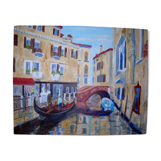Huile sur toile de Patrice Skrabal : Venise