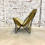 Fauteuil papillon en peau