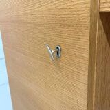 Vintage desk with 4 drawers, 1 door, 1 locker