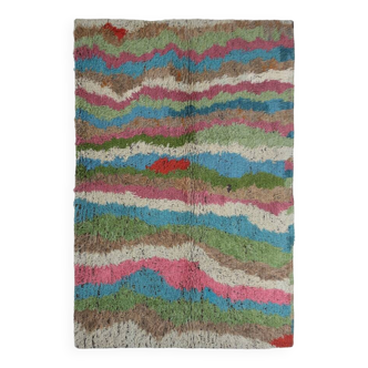 Tapis vintage en laine douce et colorée 7x10, 205x307 cm SK 70373