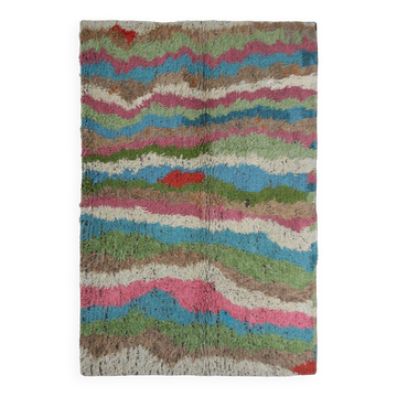 7x10 Colorful Soft Color Wool Vintage Rug, 205x307Cm SK 70373