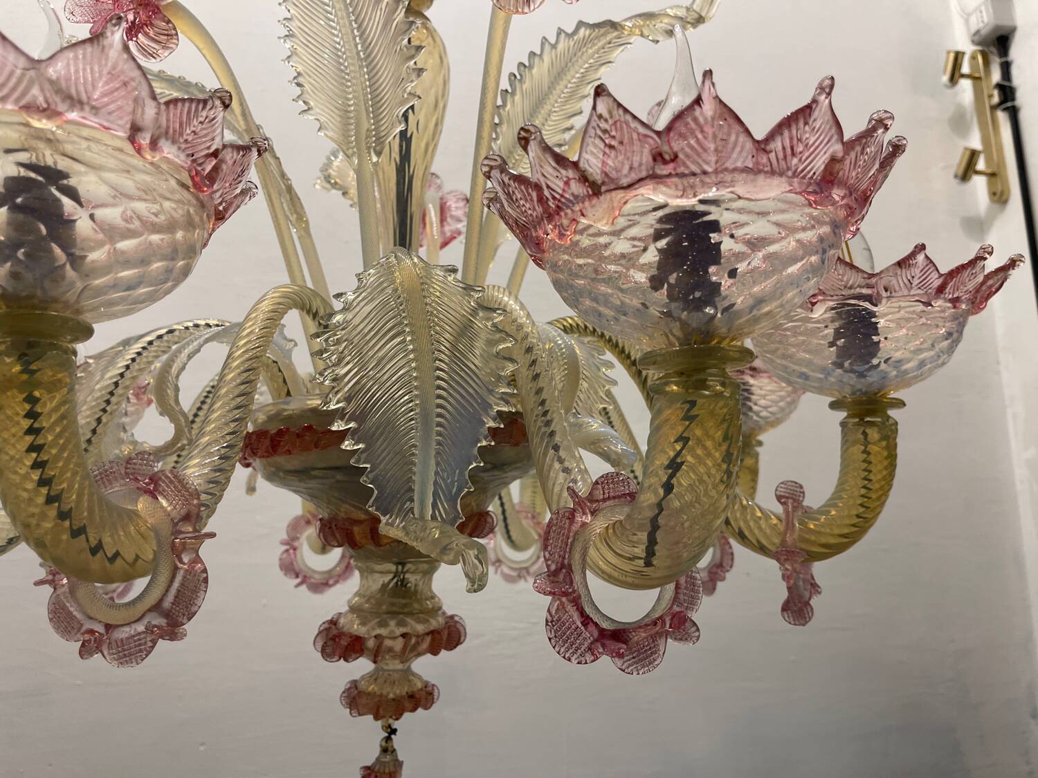 Grand lustre vénitien en verre de Murano années 1960 | Selency