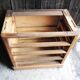 Old wooden chest of drawers with 4 drawers on wheels