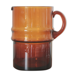 Large vintage amber glass decanter/pitcher