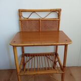 Vintage bamboo bedside pair