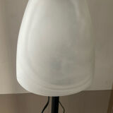 Vintage lamp from the 80s in black metal and glass paste
