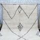 Handmade pure wool beni ourain rug, size 200x300 cm.