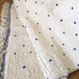 Beni ouarain carpet with blue polka dots 117x157cm