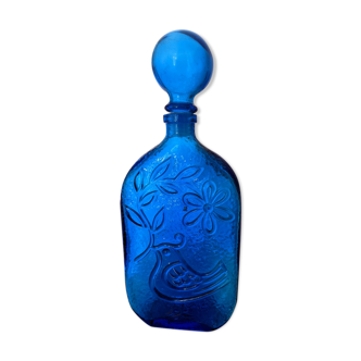 Glass decanter with empoli cap, italy