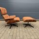 Vitra Eames Lounge Chair XL + Ottoman, Cognac leather & Santos Rosewood