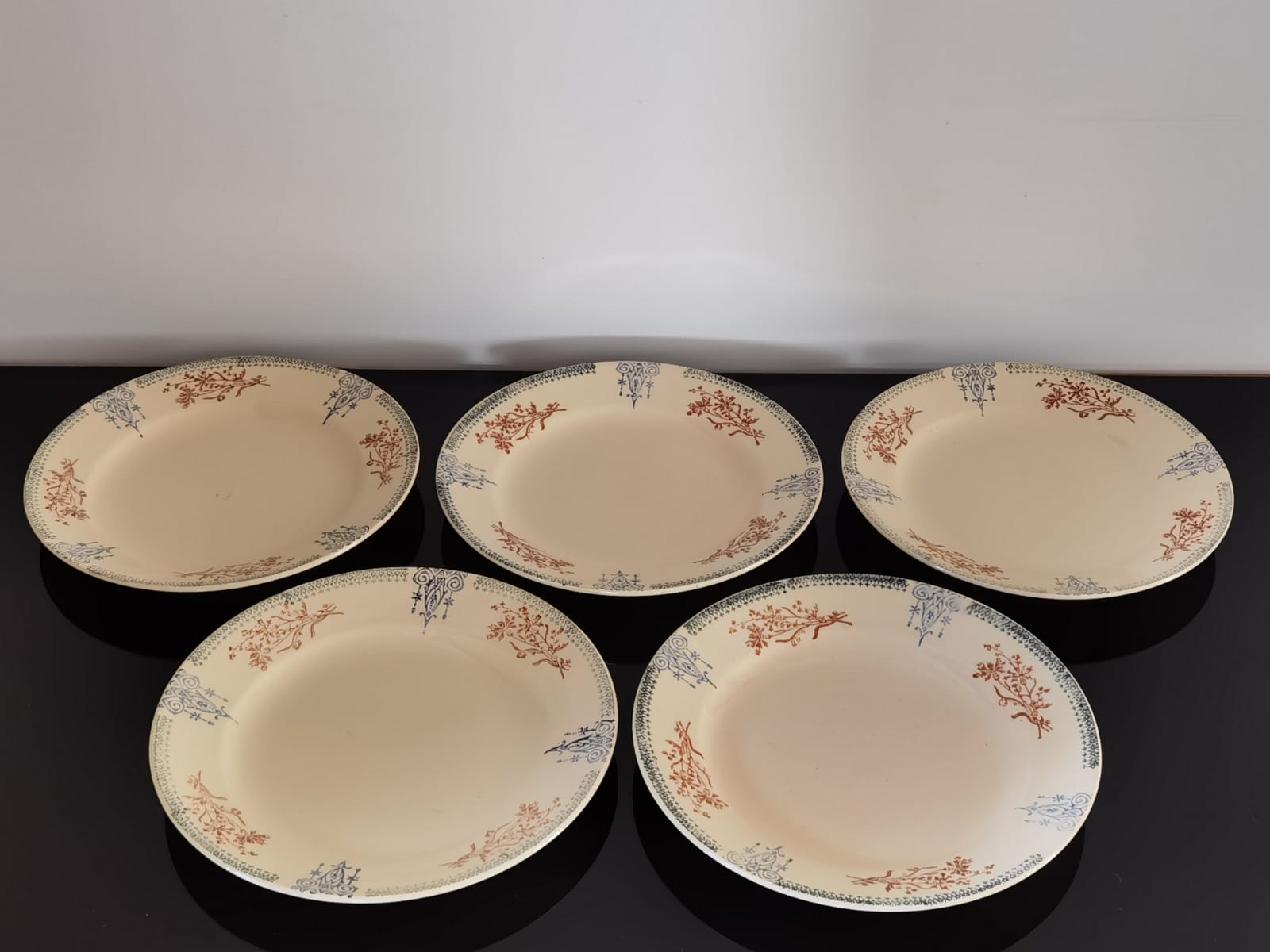 Set of semi-hollow plates Amandinoise St Amand vintage