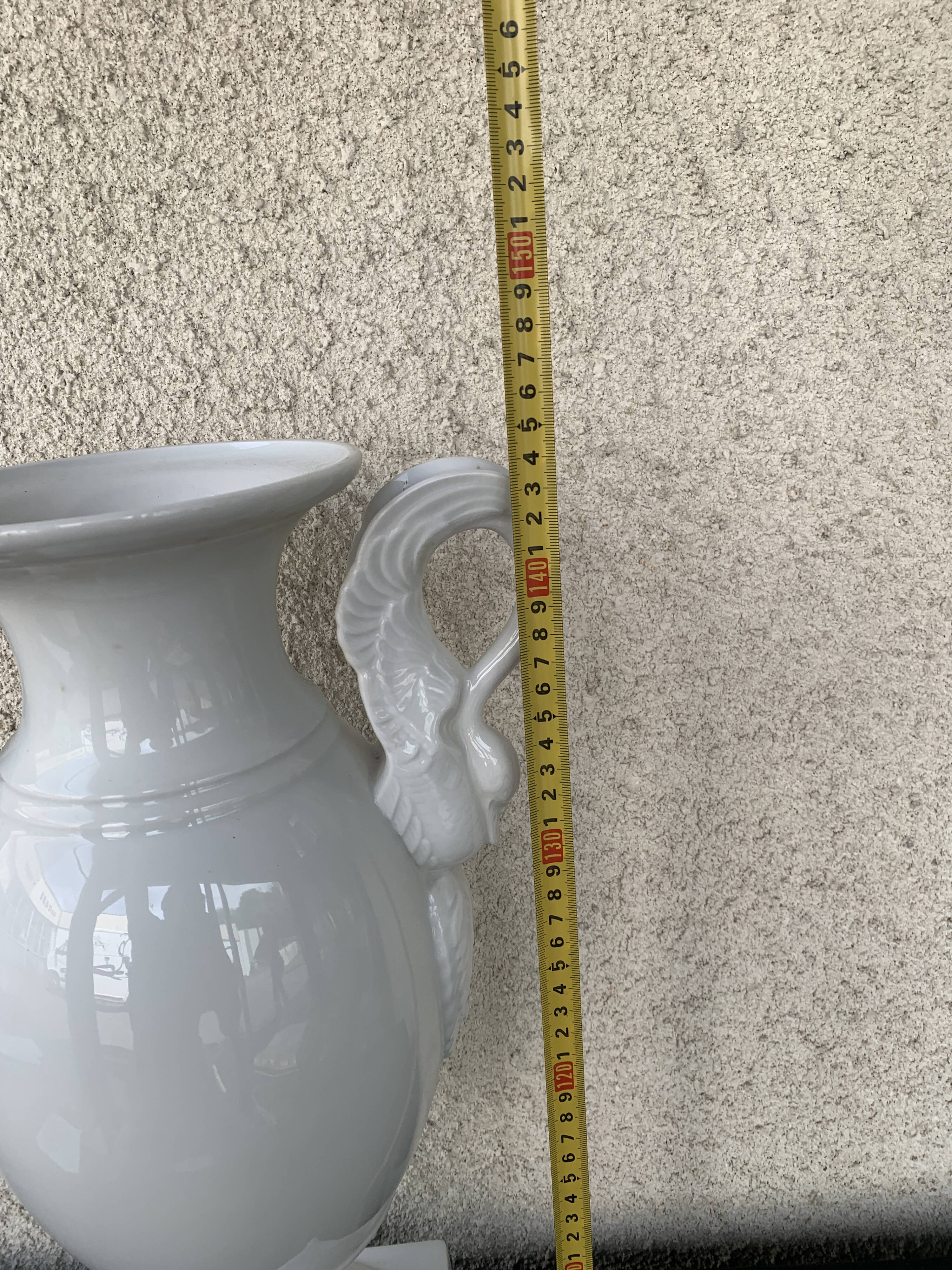 white porcelain amphora vase