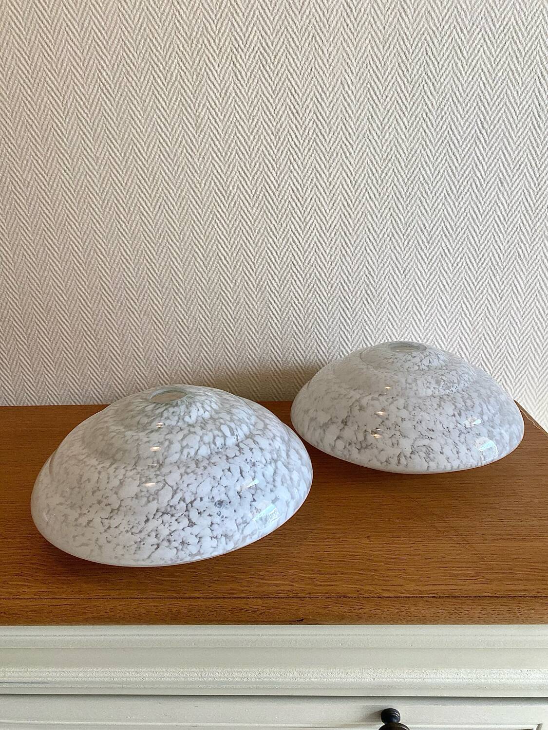 Abats-jours art déco en verre de Clichy