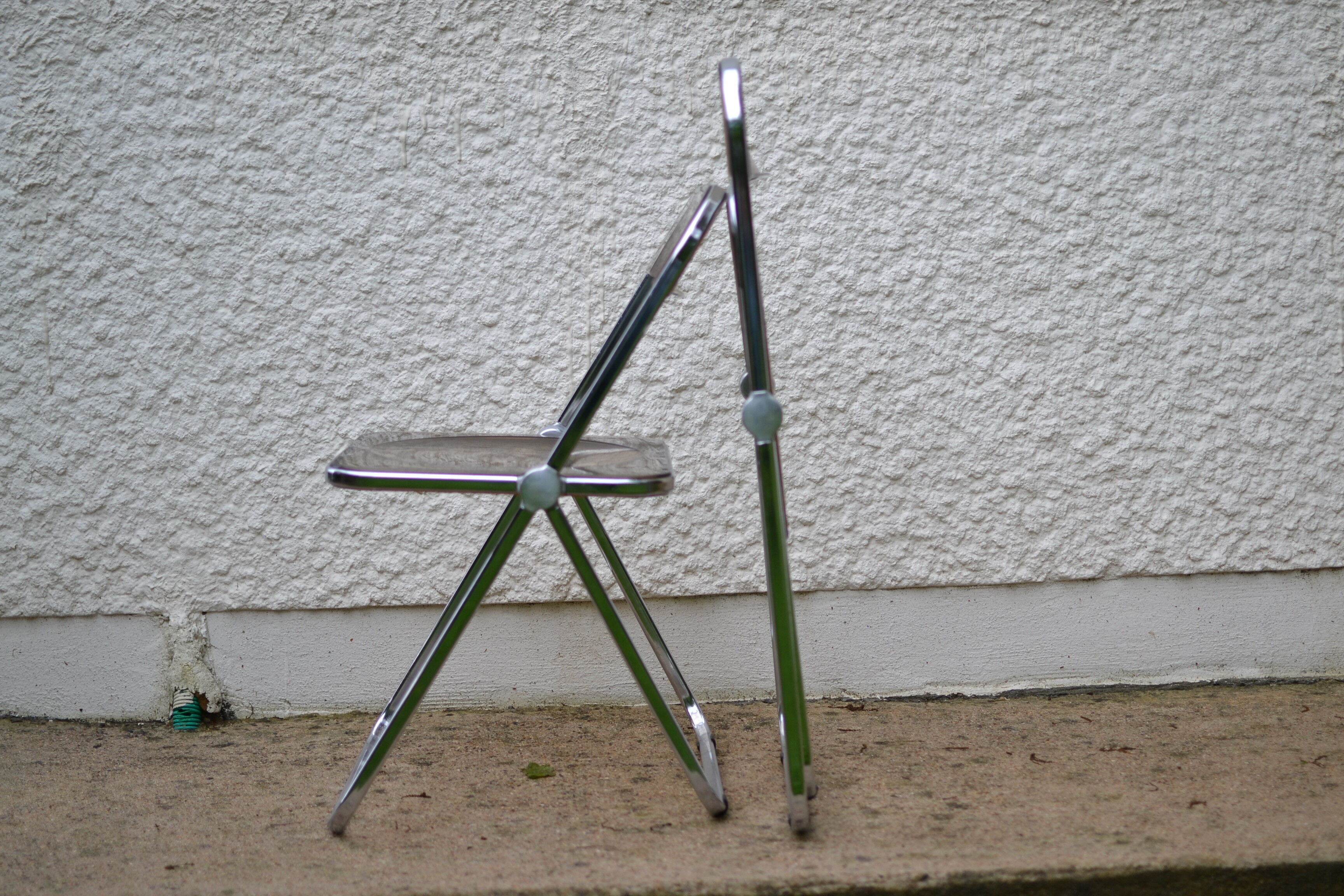 Plia chairs by Giancarlo Piretti for Castelli 1970