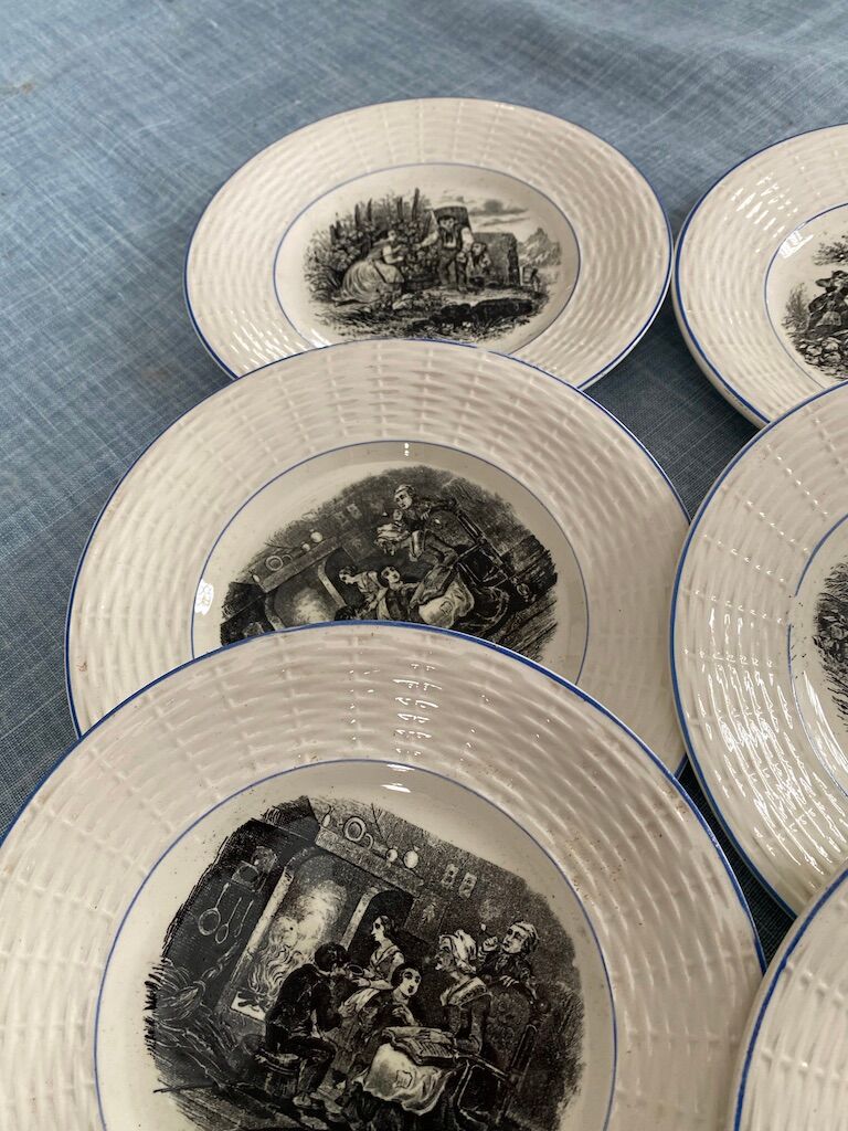 12 talking plates by Digoin