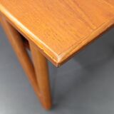 1960s Danish Coffee Table in Teak and Oak, Restored Scandinavian Modern Des