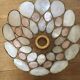Lampshade in pink and grey iridescent mother-of-pearl