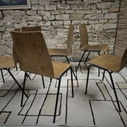 6 chaises Hiller empilable 1970