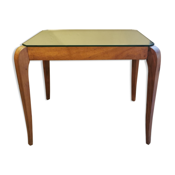 Table basse art déco années 40 miroir