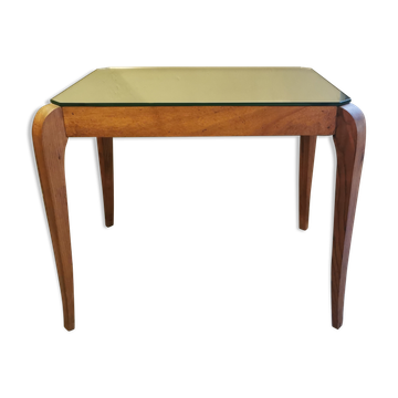 Table basse art déco années 40 miroir