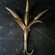 Set of 3 wheat sheaf coat hooks, Italy, 1960s, Hans Kogl style.
