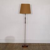 Lampadaire danois en verre, laiton et palissandre 1960