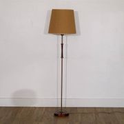 Lampadaire danois en verre, laiton et palissandre 1960