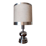 Chrome lamp in the style of Philippe Barbier, 1970.