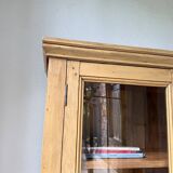 Glass cabinet or display case in pine 1950
