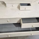 Antique 5-drawer dressing table with swivel mirror