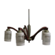 Lustre, teck et verre gravé, 1950 Italie