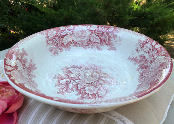 Ancienne bassine/ vasque de toilette en faïence estampillée JARDINIÈRE