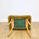 Edmund Homa stool high seat khaki / olive - golded beech legs