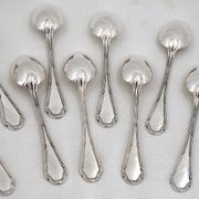 10 cuillères à entremets, métal argenté, 17,5 cm, Ercuis Trianon