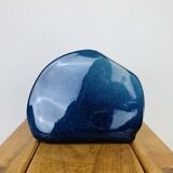 Vase forme libre céramique bleu