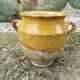 Small glazed yellow terracotta pot, south-west of France early 20th century.