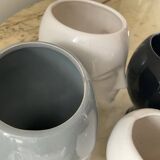 Series of 4 vintage ceramic head vases from the 70s and 80s