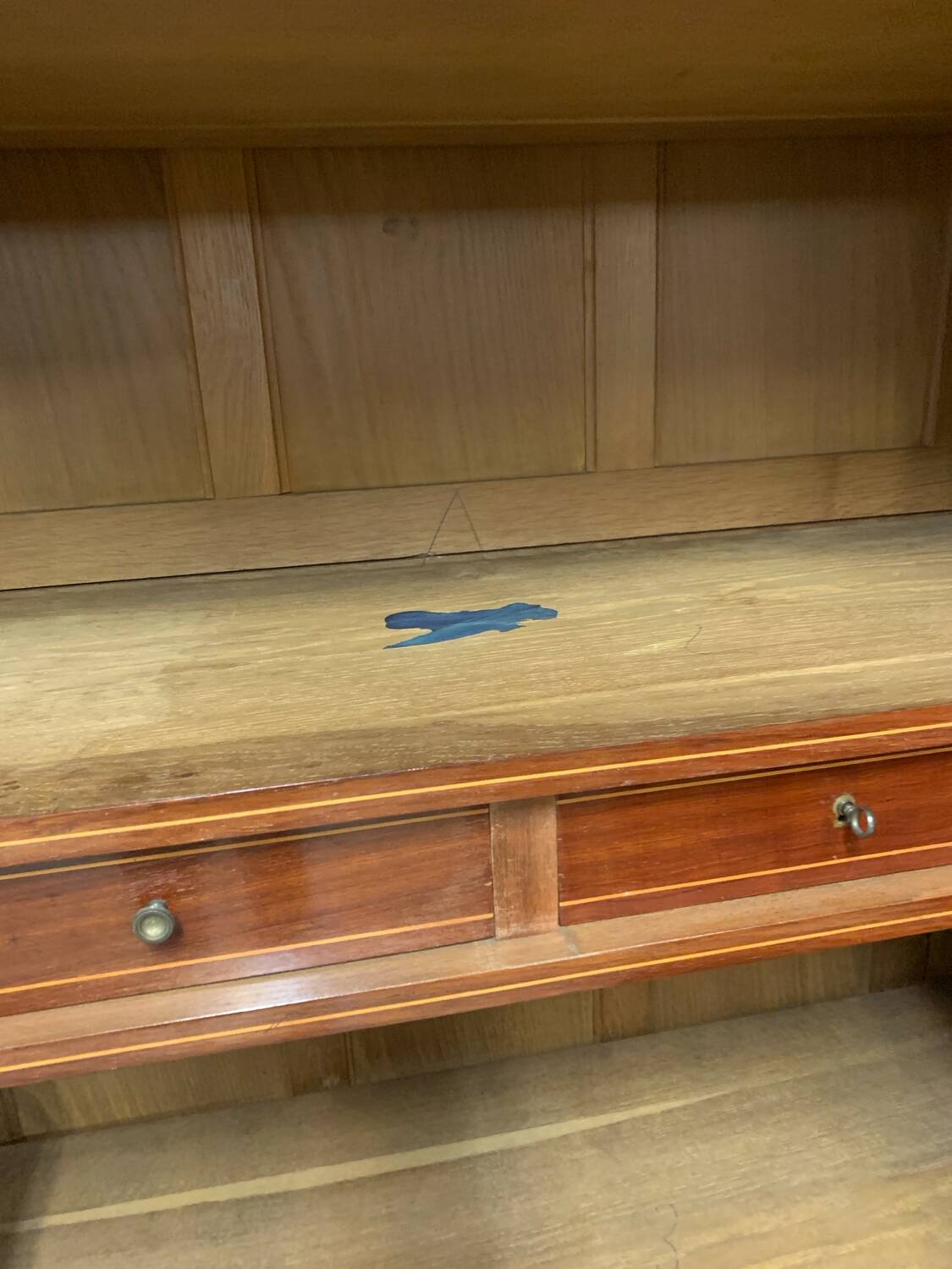 19th Century Marquetry Mirror Cabinet