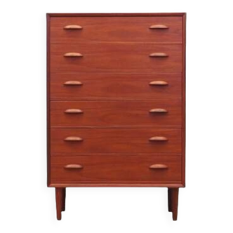 Teak chest of drawers, Danish design, 1970s, made in Denmark