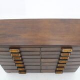 1940s Industrial Beech Wooden Chest of Drawers