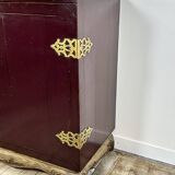 Meuble buffet en bois laqué et laiton 1950'S