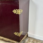 1950's lacquered wood and brass sideboard