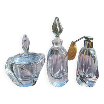 Daum crystal toiletry set