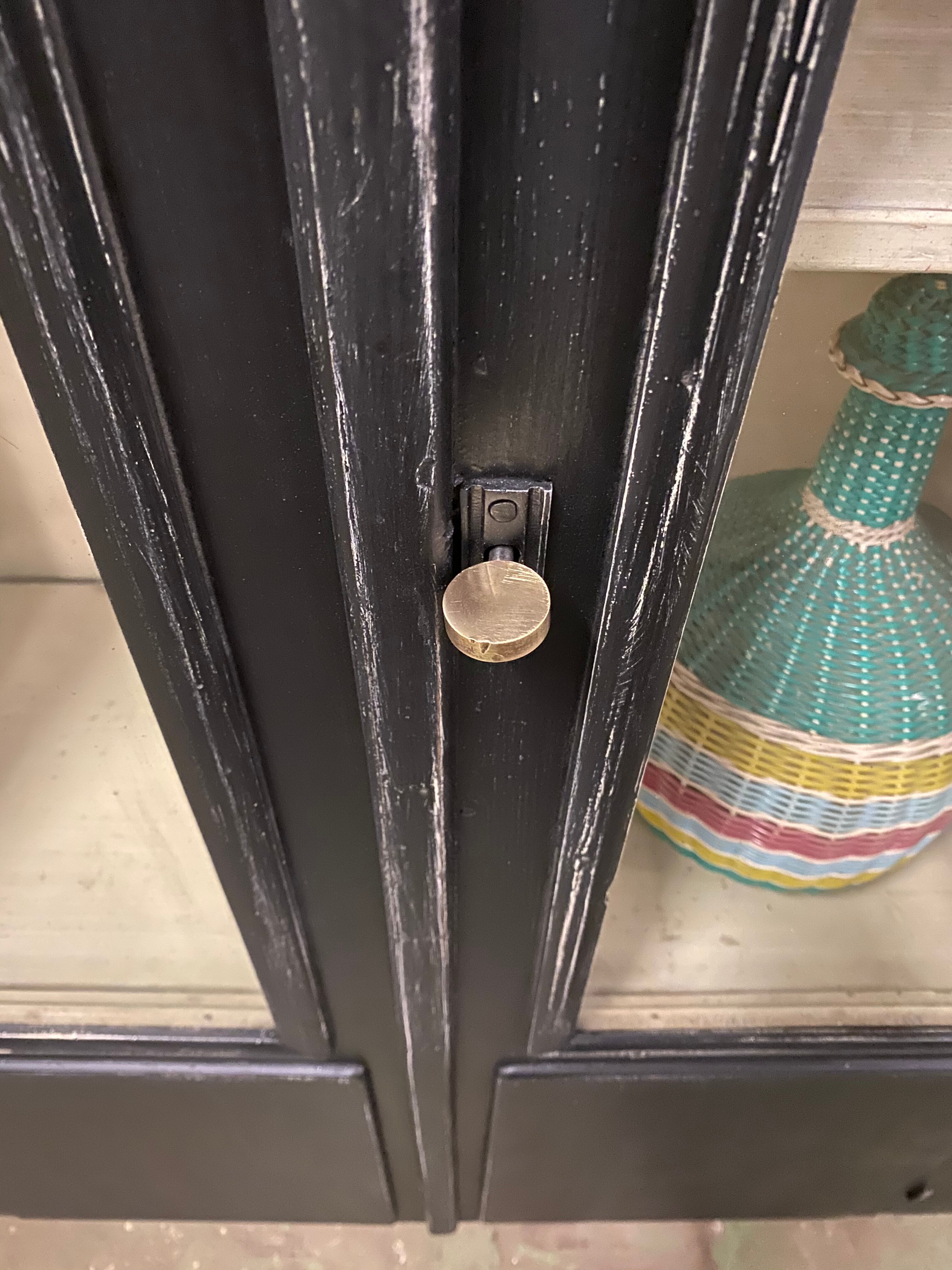 Black patinated vintage library