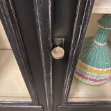 Black patinated vintage library